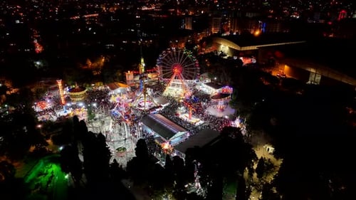 Amusement Park Drone Shot