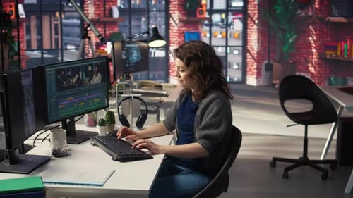 Vidéaste créant du matériel pour les réseaux sociaux afin d'augmenter le nombre de vues