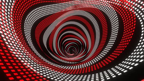 Red And White Neon Funnel Background Vj Loop In 4K