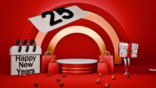 Concepto de podio navideño 14