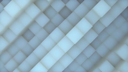 Soft White Cubes Background Loop