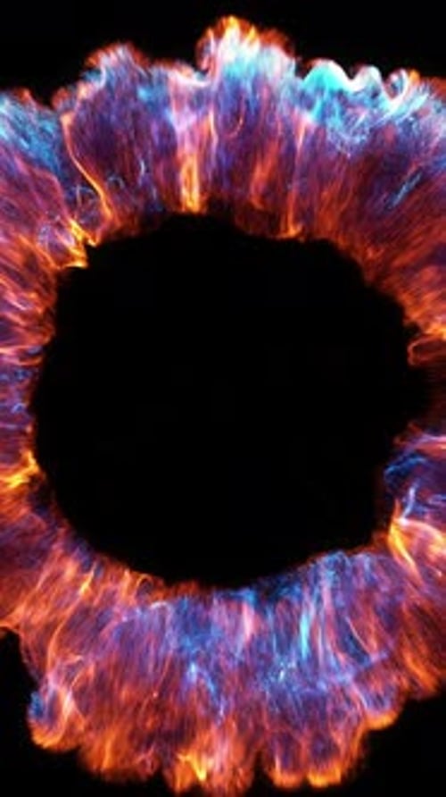 Abstract Energy Burst Particle Reveal Vertical