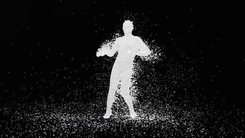 Abstract Dancing Particle Figure Reveal