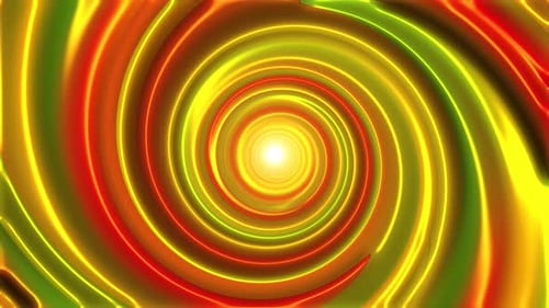 Abstract Red And yellow Color Silky Twisted Liquid Motion Animated Background