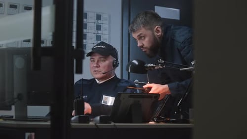 Security Guards Working in the Security Office