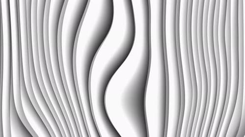 weißer Hintergrund. 4k Animation mit weißen Flüssigkeitslinien