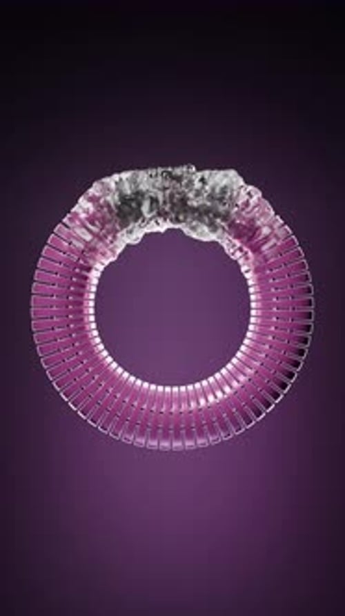 Renderização 3D do caminho de deformação do toro