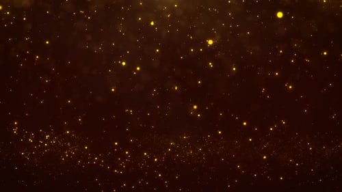 Golden Shimmering Dust Particles Loop Background