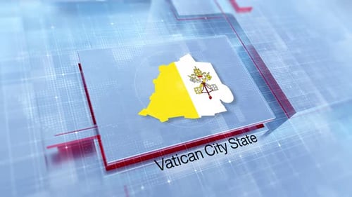 Modern Digital Country Map and Flag Intro Reveal