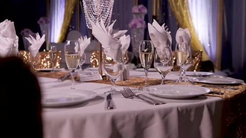 A Table set for a wedding