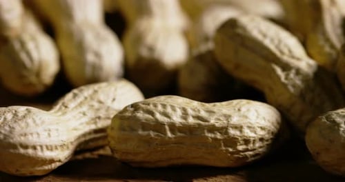 Close-Up of Pile of Peanuts in Shells