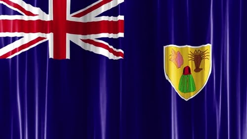 Turks and Caicos Islands Flag Waving Animation