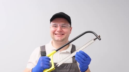 A Saw in the Hands of a Carpenter's Man Home Renovation Concept