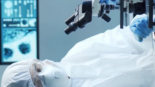 Professional Medical Doctors Working in Hospital Office Making Computer Research Medicine Healthcare