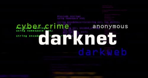 Darknet-Medien und abstrakter Bildschirm bilden eine nahtlose Schleife