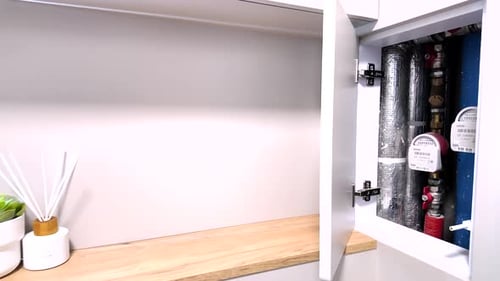Pipes and Plumbing System in Modern Kitchen