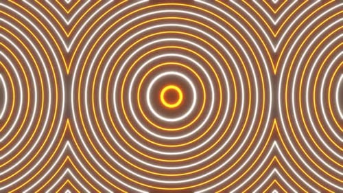 Orange And White Glowing Curly Pattern Background Vj Loop In 4K