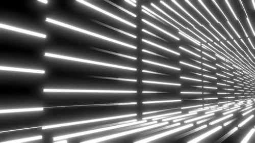 Abstract glowing neon lines tunnel, futuristic digital speed concept