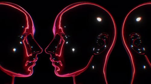 Reflective Heads Loop Red