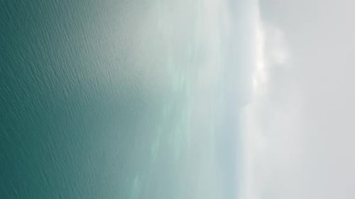 Abstract Aerial Sea Summer Ocean Sunset Nature Background Small Waves on Water Surface in Motion