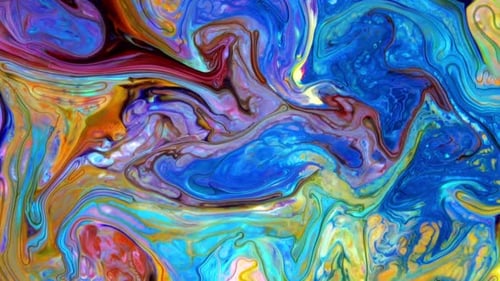 Abstrakte farbige Tintenbewegungen breiten sich auf der Wassertextur 711 aus