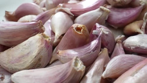 Explore the mesmerizing world of garlic up close in macro video.