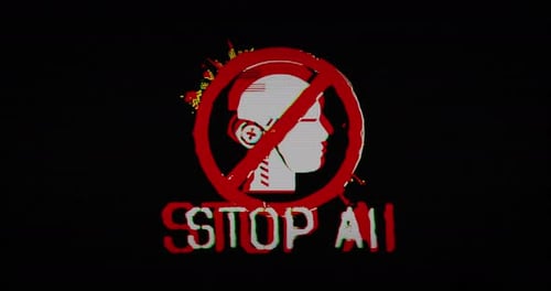 Stop AI Glitch Text Animation with Error Effect