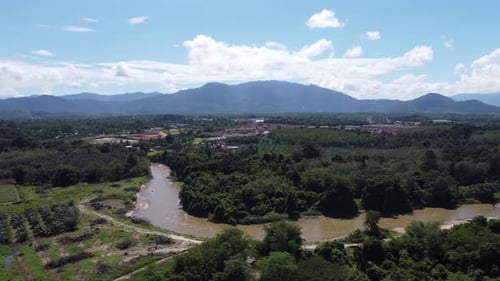Aerial view Sungai Ketil near Baling