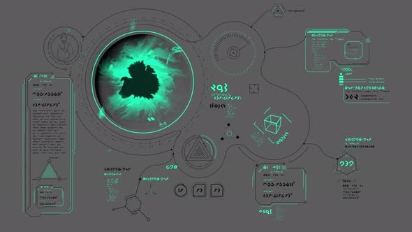 Planetary Threats in an Animated Alien Interface, Overlays Motion ...