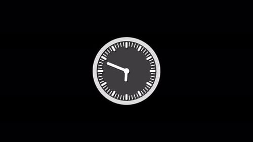Minimalist Animated Clock with Moving Hands