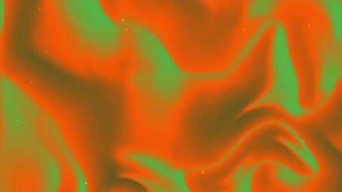 Vibrant Abstract Motion Featuring Swirling Patterns Of Orange And Green