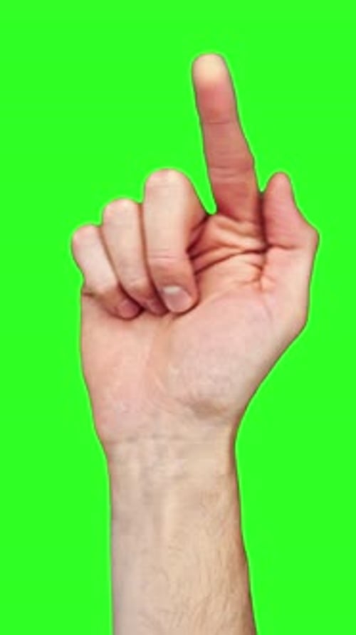 Sammlung von mehr als 10 kaukasischen männlichen Handgesten für virtuelle Benutzeroberflächen, bereit für Tastatureingaben