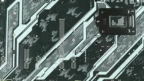 Schematic Closeup Motherboard Top View.