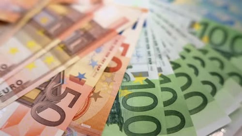 Euro money currency banknotes background