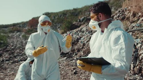 Scientists Examine Toxic Waste at Polluted Landfill