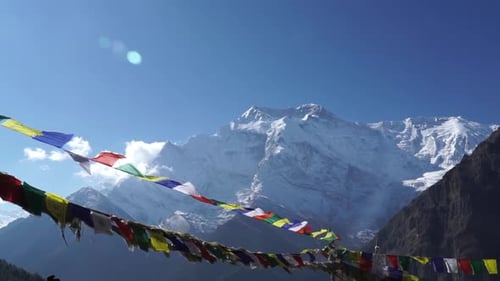 Magnificent View Of The Himalayas In Nepal - wide shot