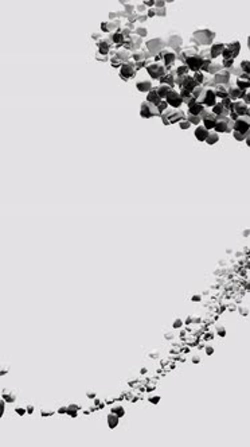 Esferas líquidas que interactúan en una animación realista