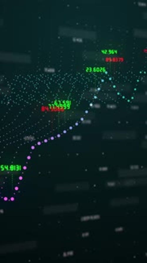 Dynamic Digital Data Point Graph Animation