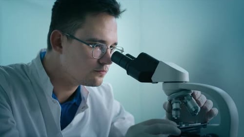 Close Up Engineer in Uniform at Progressive Science Lab Portrait Scientist