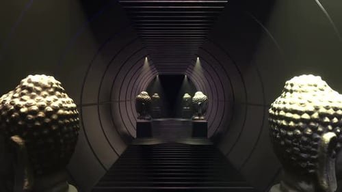 Buddha Head Statue 02 Hd