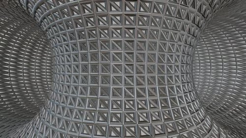 Rotación dentro de la estructura alámbrica de un anillo de plata, renderizado 3D exclusivo