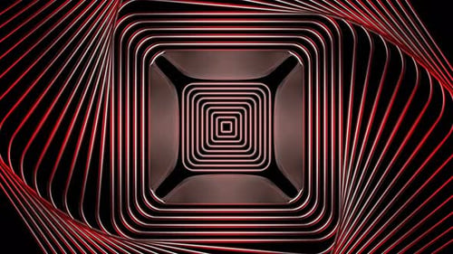 Roter und grauer abstrakter Sinuswellen-Hintergrund Vj Loop In 4K