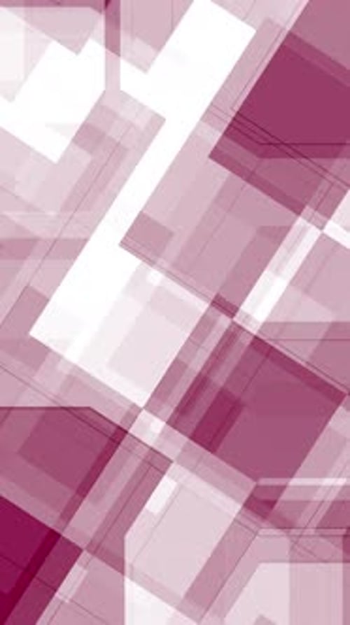 Vertical Abstract Background Loop with Shifting Pink and White Shapes