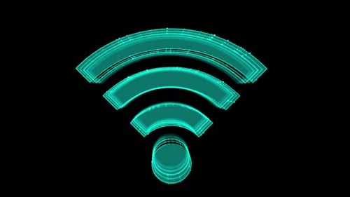 Animated Futuristic Wi-Fi Symbol Reveal