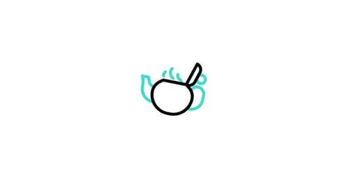 Minimalist Teapot Line Drawing Reveal Animation