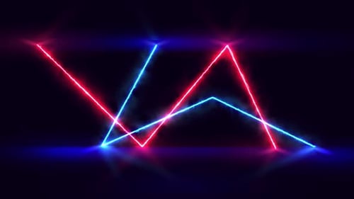 Abstract Neon Futuristic Technology Background 4k Loop
