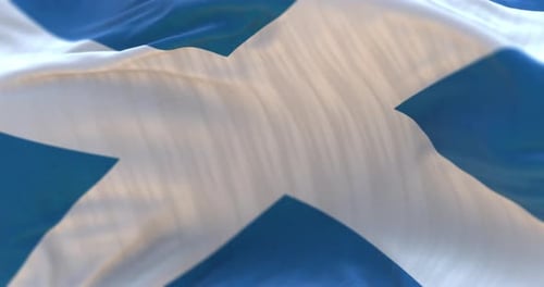 Scotland Flag Waving Loop Motion Background