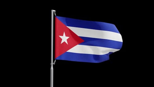 Realistic Cuban Flag Waving Animation