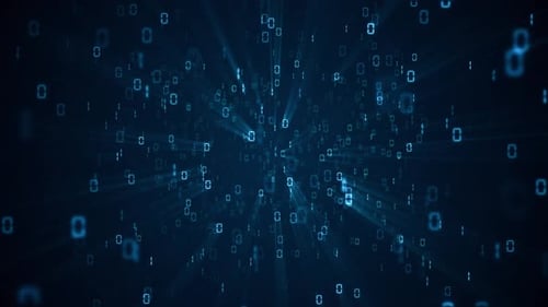 Blue Binary Code Technology Background