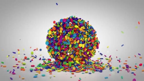 abstrakte bunte geometrische Formanimationen